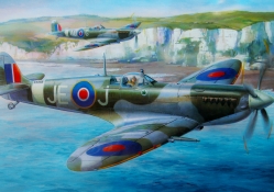 Spitfires over the Cliffs of Dover