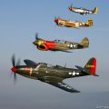 P63, P40's and P51 fighters