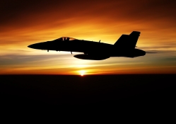 a sunset flight