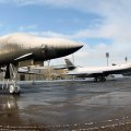 B1 bombers covered in snow