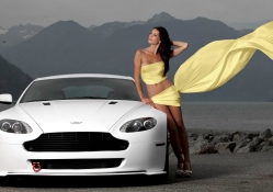 Aston Martin with Gorgeous Model