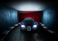 bugatti veyron in a tunnel