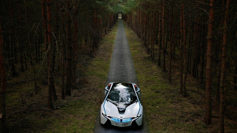 bmw vision in a forest