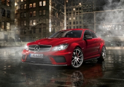 red mercedes