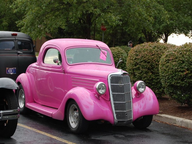 1935 ford coupe pink