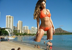 Giantess Beyonce in Hawaii