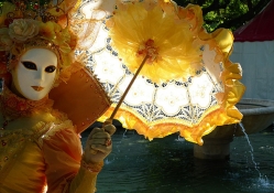 Yellow Carnival Masque
