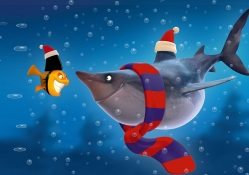 christmas shark