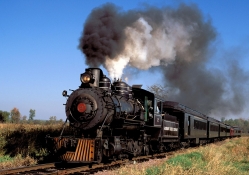Train Steam Locomotive Rails Railroad
