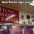Funny Flower Shop Sign xD