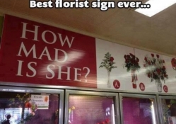 Funny Flower Shop Sign xD
