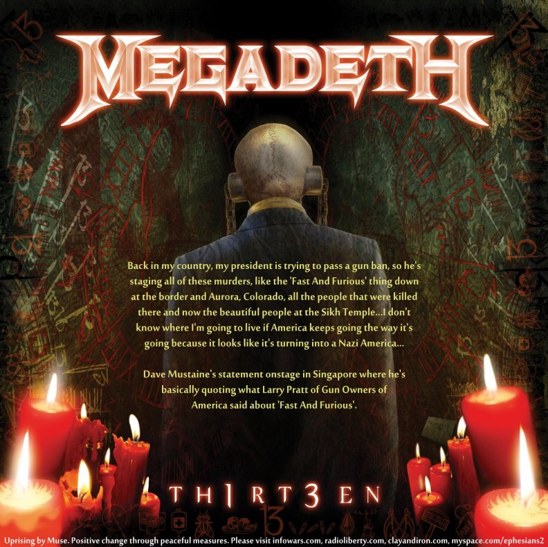 Megadeth 13 and Dave Mustaine Quote