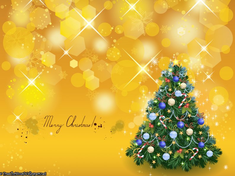 ღ.Christmas Tree in Golden.ღ