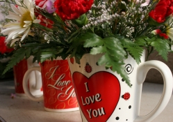 Floral mugs of Love♥