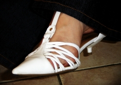 White Kitten Heel