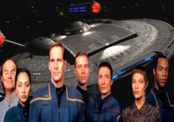 Star Trek Enterprise with Crew