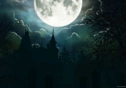 Halloweens' big moon