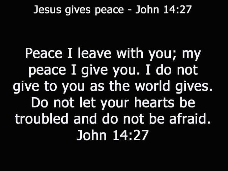 Jesus gives you peace