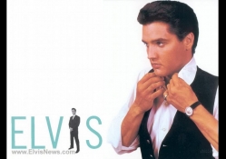 Elvis Presley in a tux