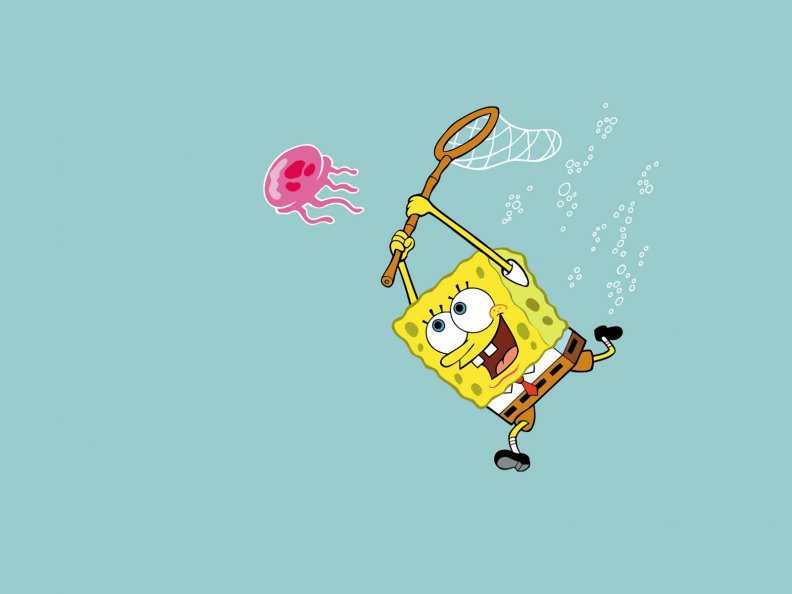 Spongebob Chasing Jellyfish