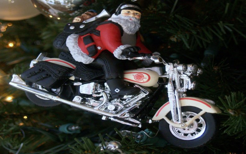 Santa Harley Ornament