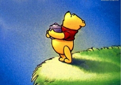 Pooh bear and his honey pot