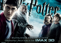 Imax Harry Potter HBP,it has a blue background