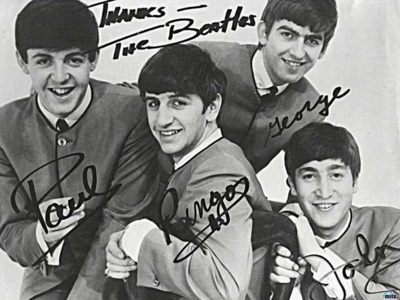 Signed Beatles Photograph