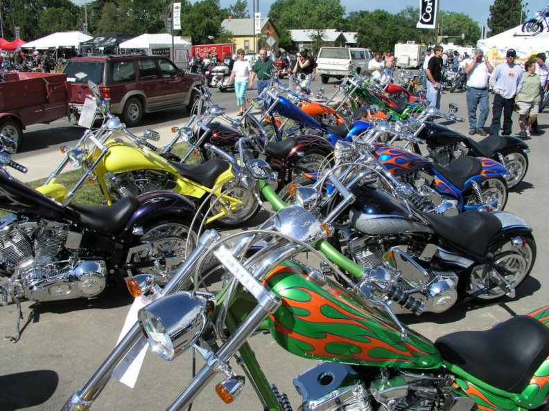 Rows of Brand New Choppers