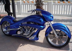 Blue Phantom Harley Chopper
