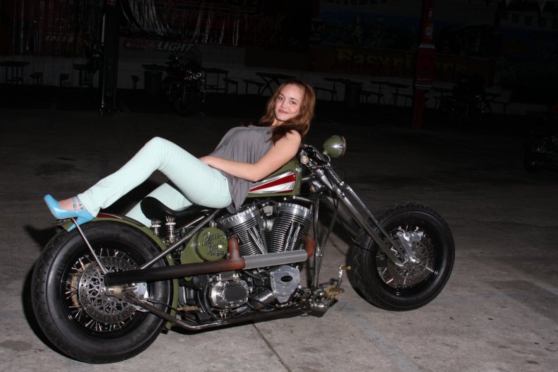 Posing On A Harley