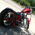 Custom Red Harley Davidson